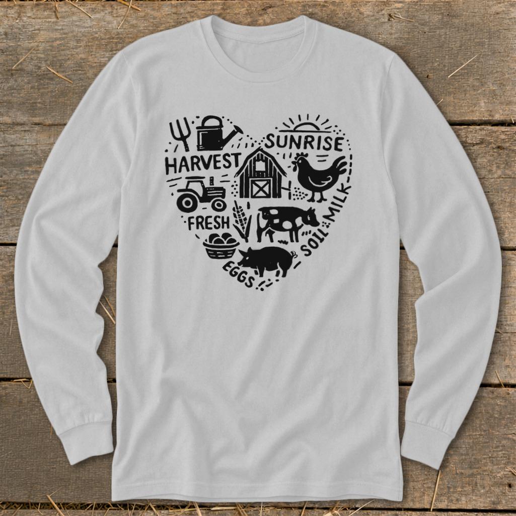 Farming Heart Long Sleeve Tee
