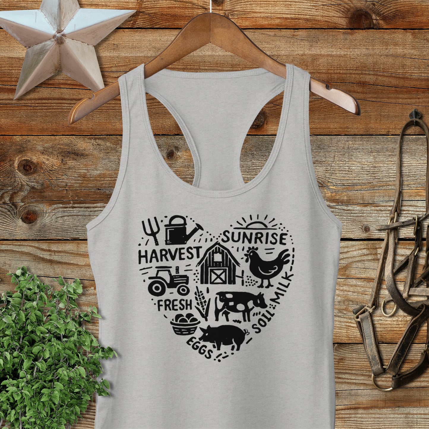Farming Heart Racerback Tank