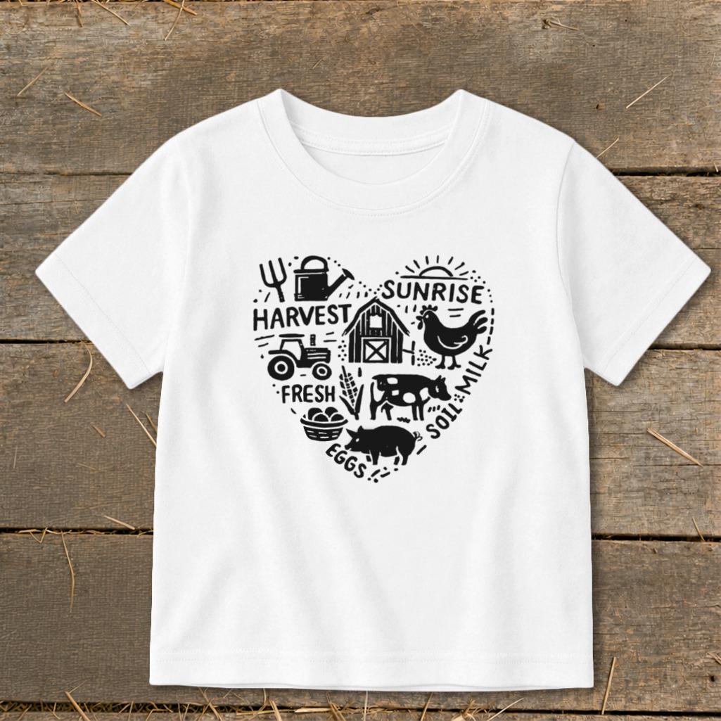 Farming Heart Toddler Tee
