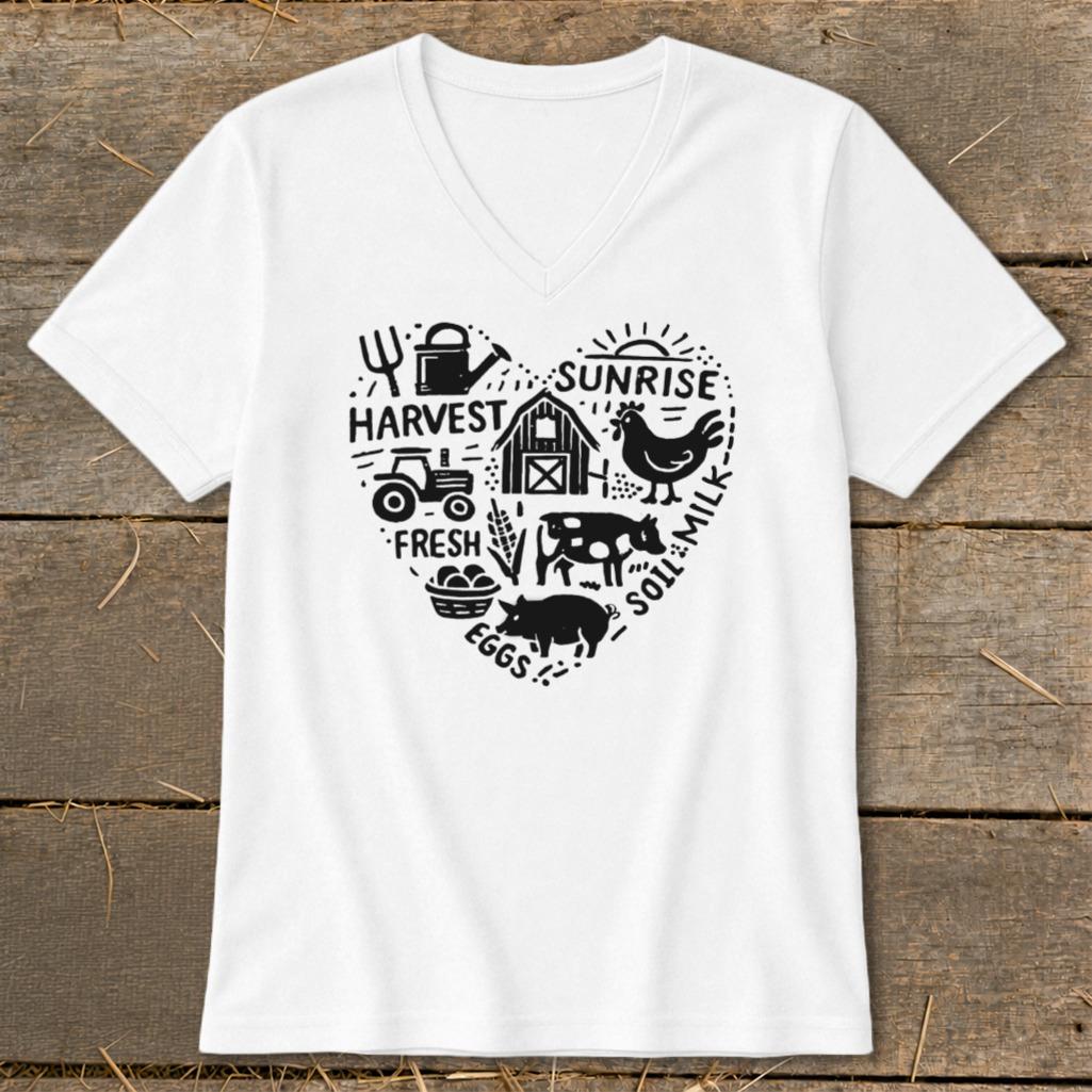 Farming Heart V-neck