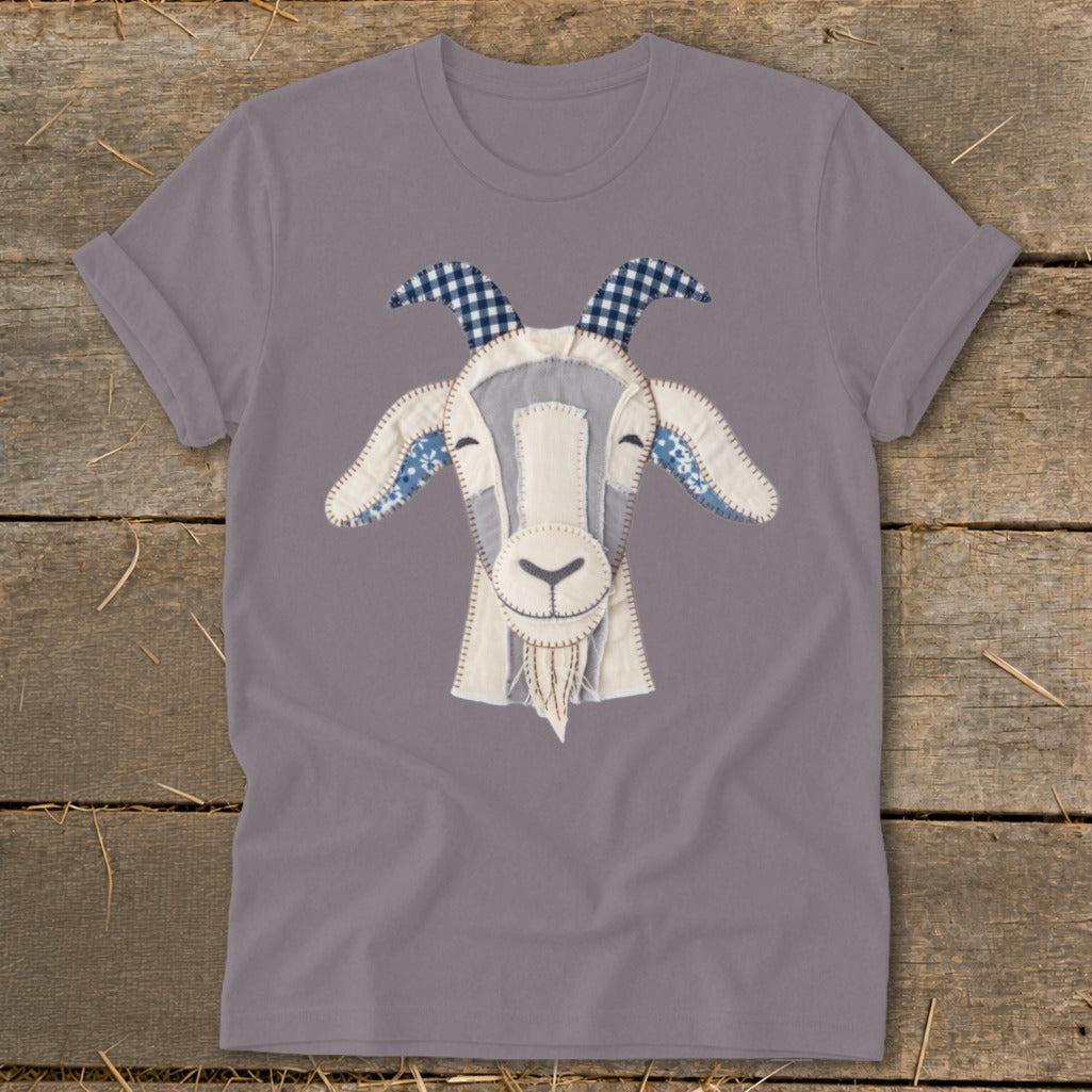 Faux Patchwork Goat Softstyle Tee