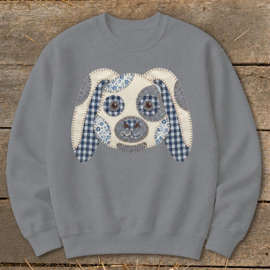 Faux Patchwork Rabbit Sweatshirt