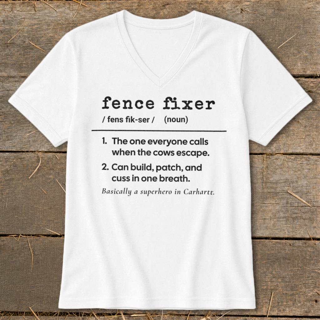 Fence Fixer Definition V-neck