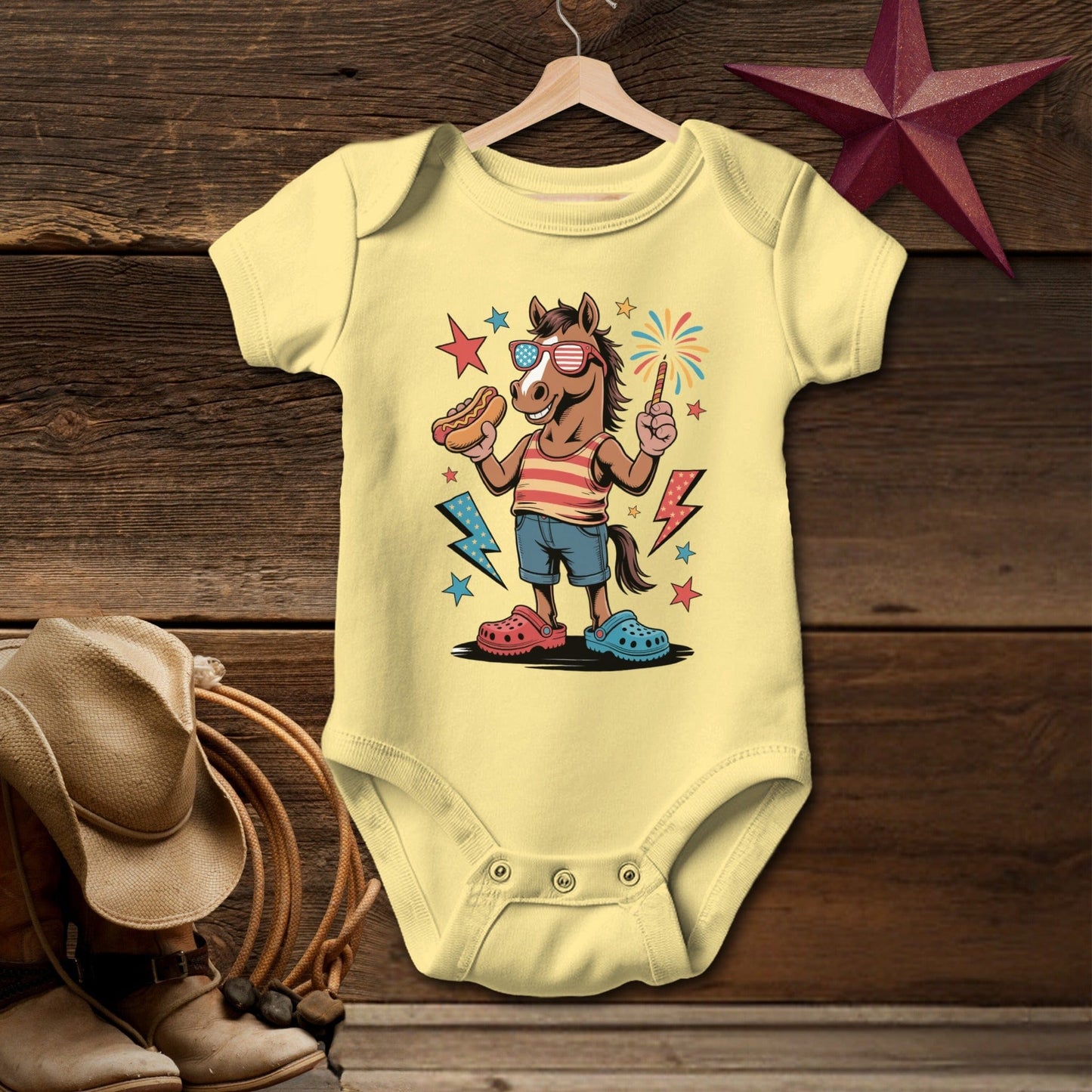 Festive 4th Horse Bodysuit (Baby)