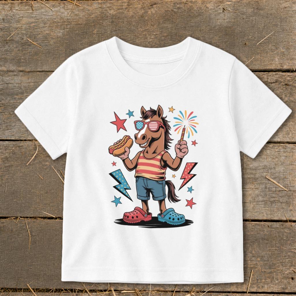 Festive 4th Horse Toddler Tee