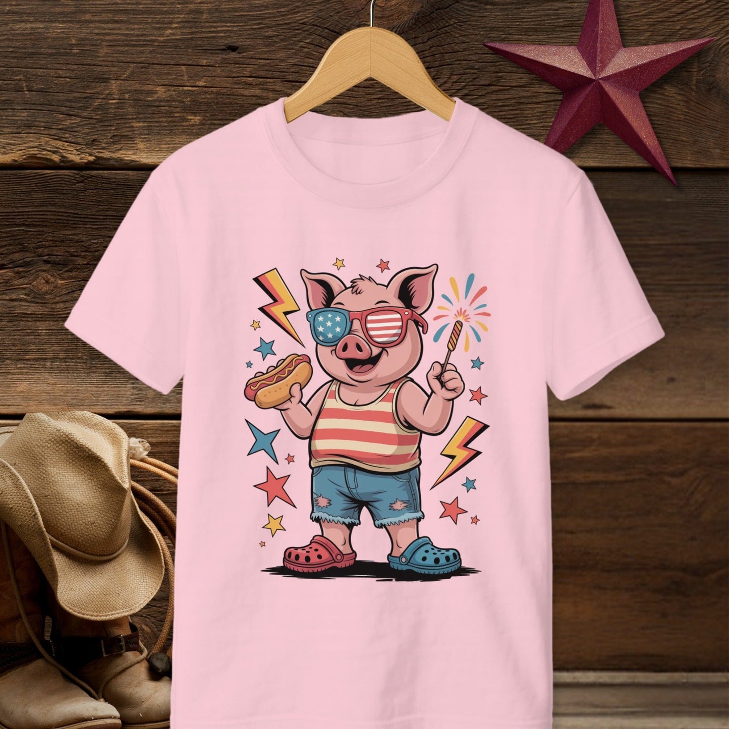 Festive 4th Pig T-shirt (Youth)