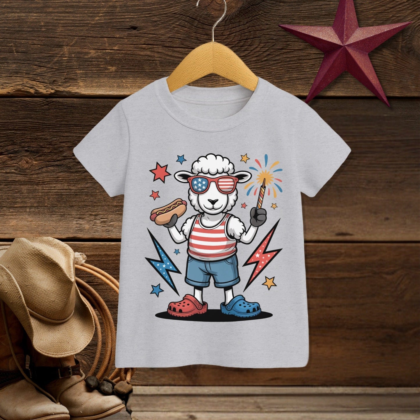 Festive 4th Sheep T-shirt (Toddler)