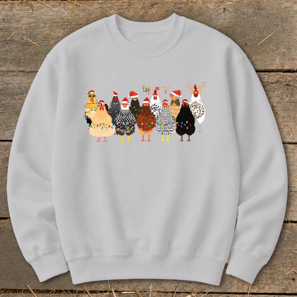 Festive Chickens Sweatshirt