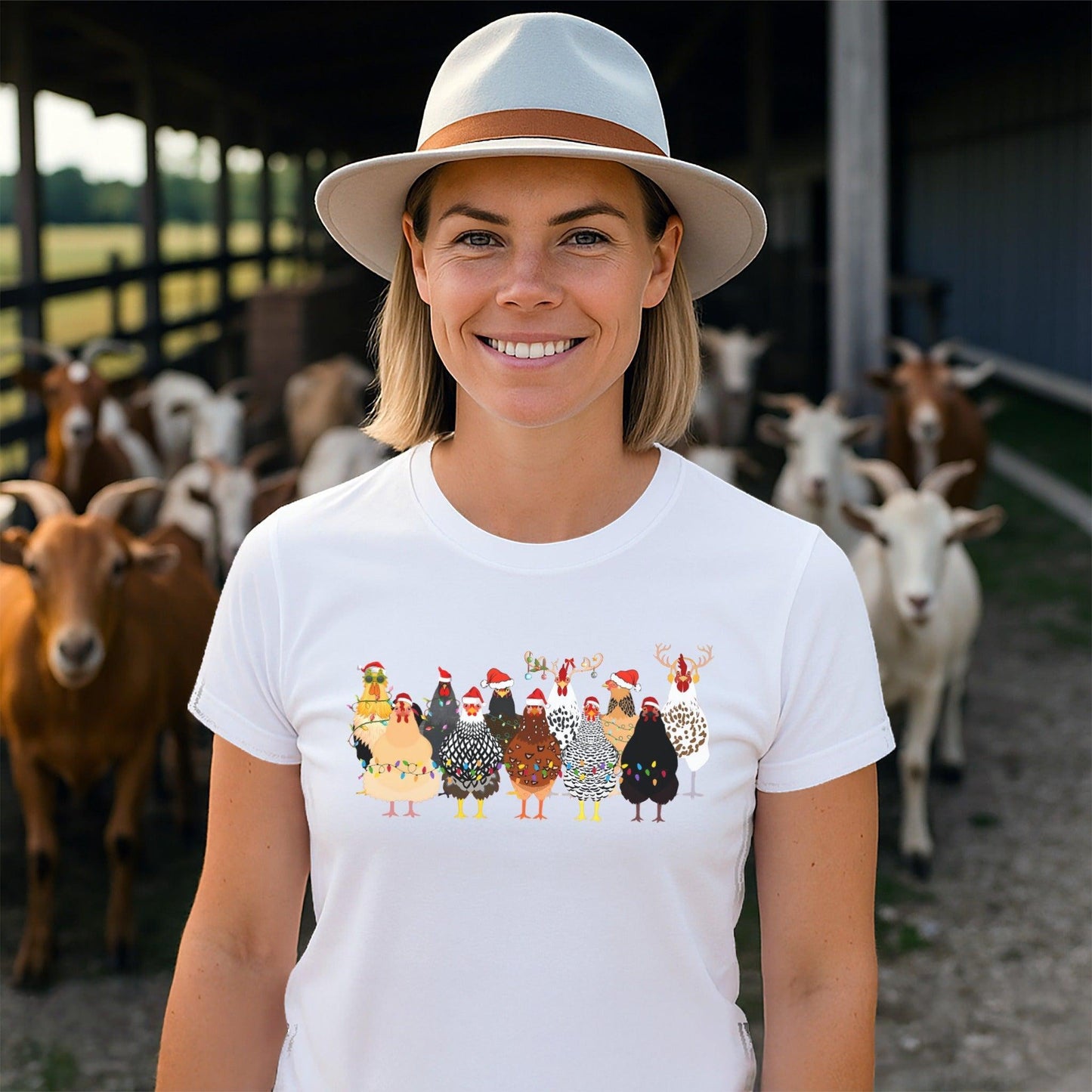 Festive Chickens T-shirt