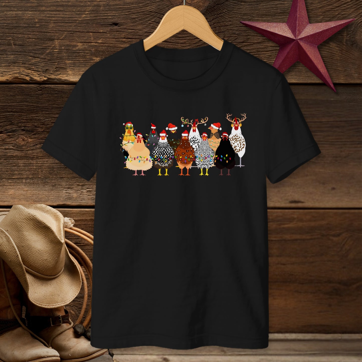 Festive Chickens T-Shirt (Youth)