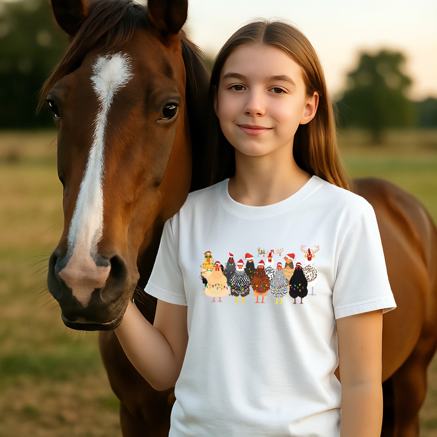 Festive Chickens T-shirt (Youth)