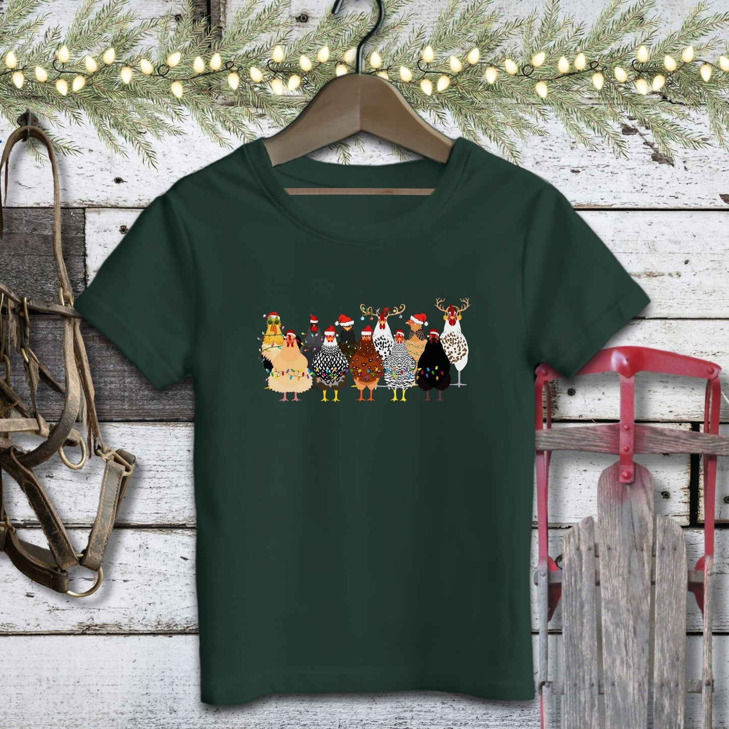 Festive Chickens Youth Shirt