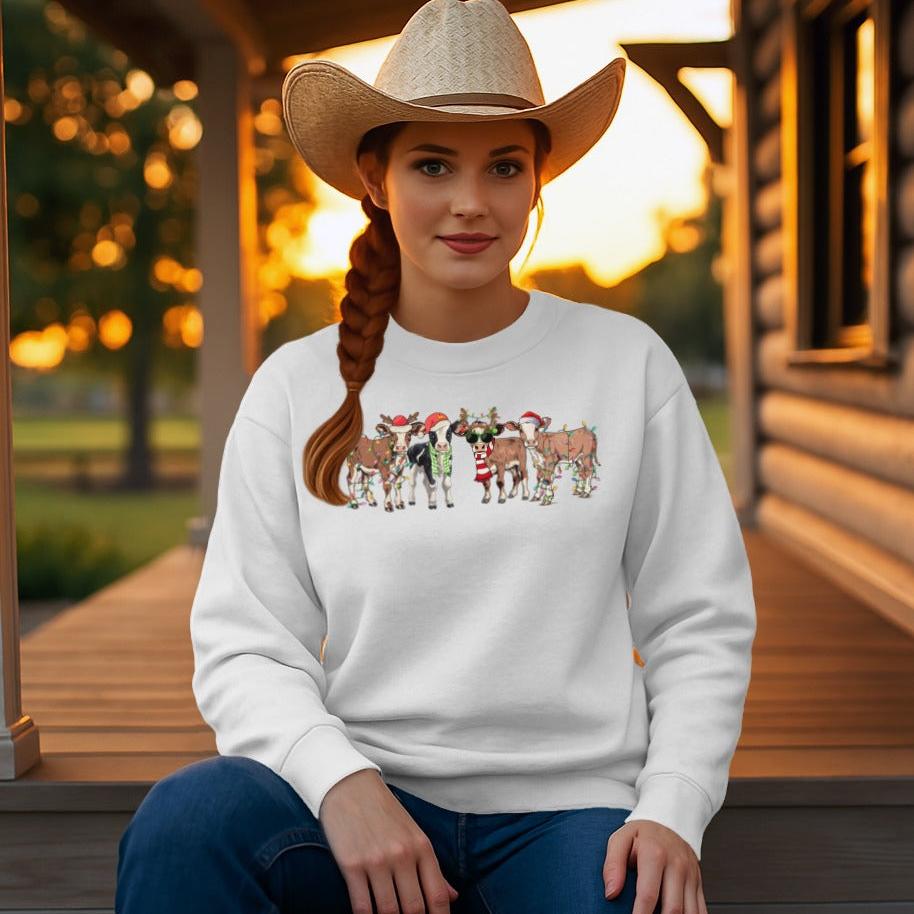 Festive Cows Sweatshirt
