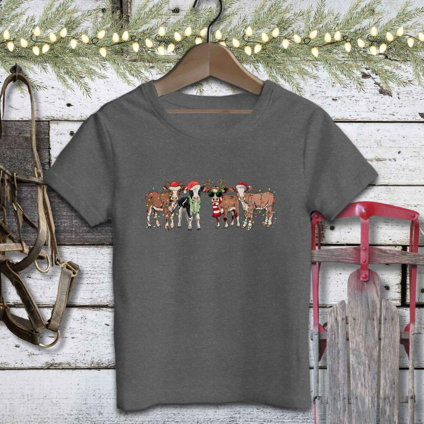 Festive Cows Youth Shirt