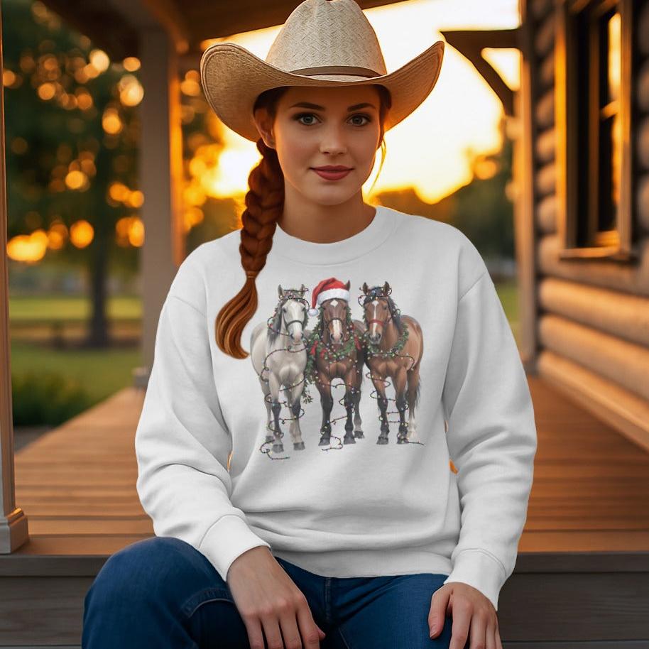 Festive Horses Sweatshirt