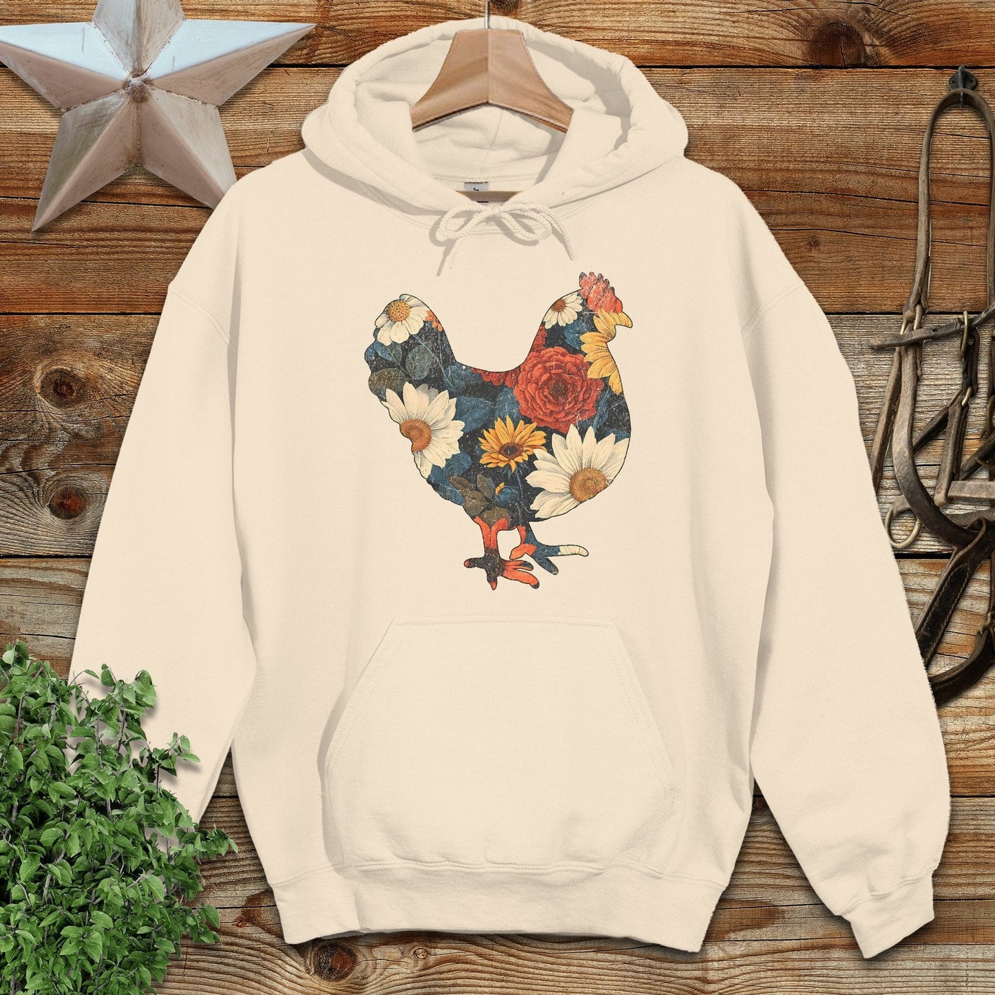 Floral Chicken Hoodie