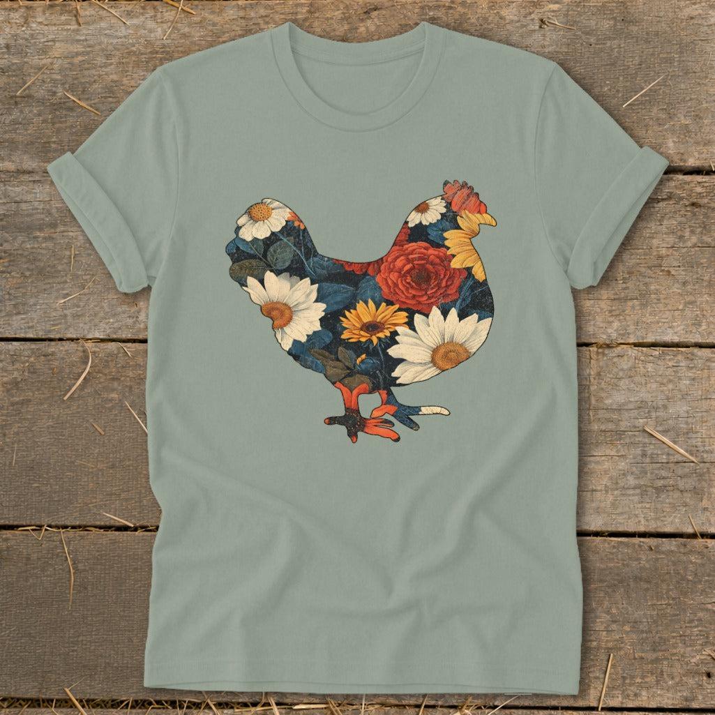 Floral Chicken Softstyle Tee
