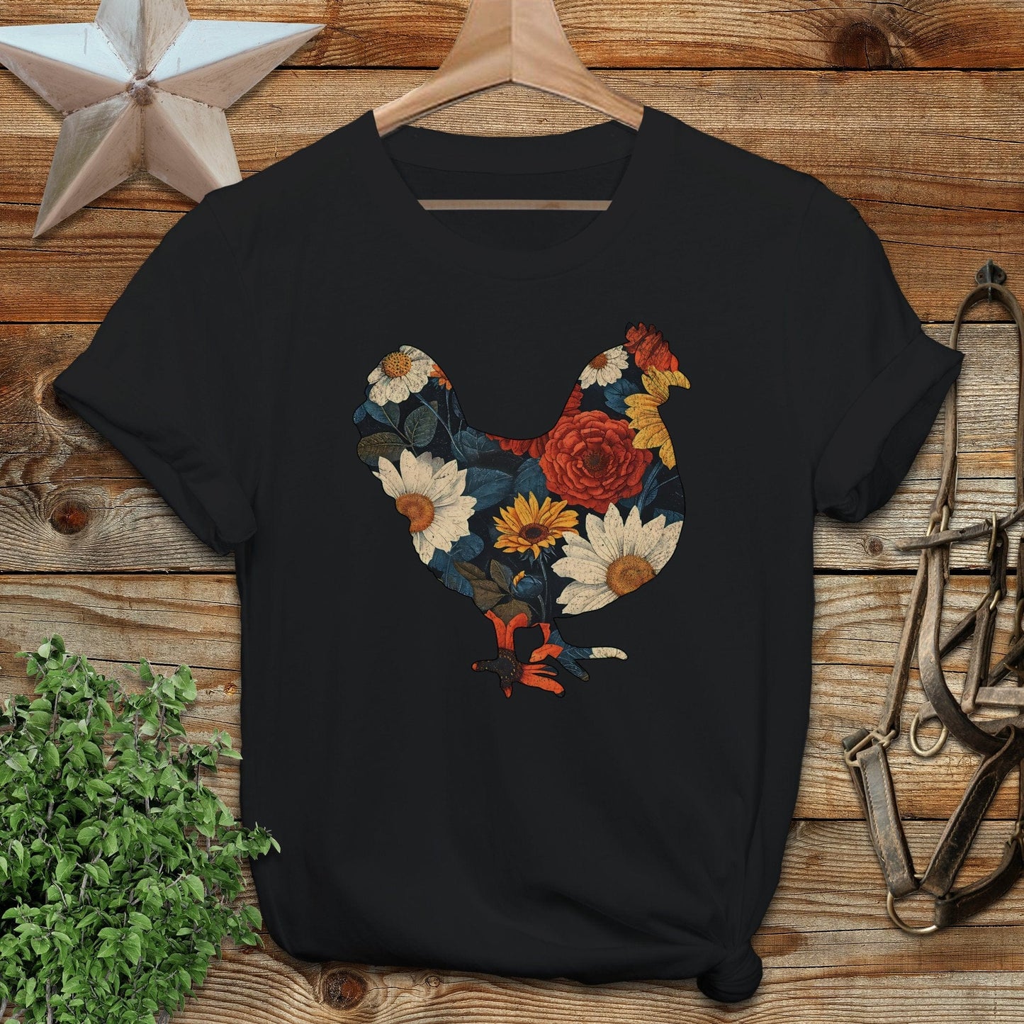 Floral Chicken T-shirt