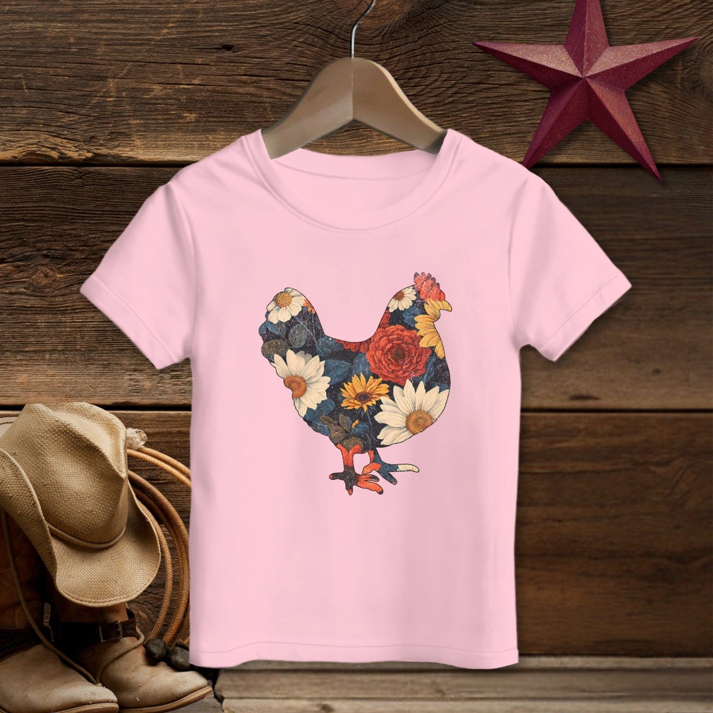 Floral Chicken T-shirt (Toddler)