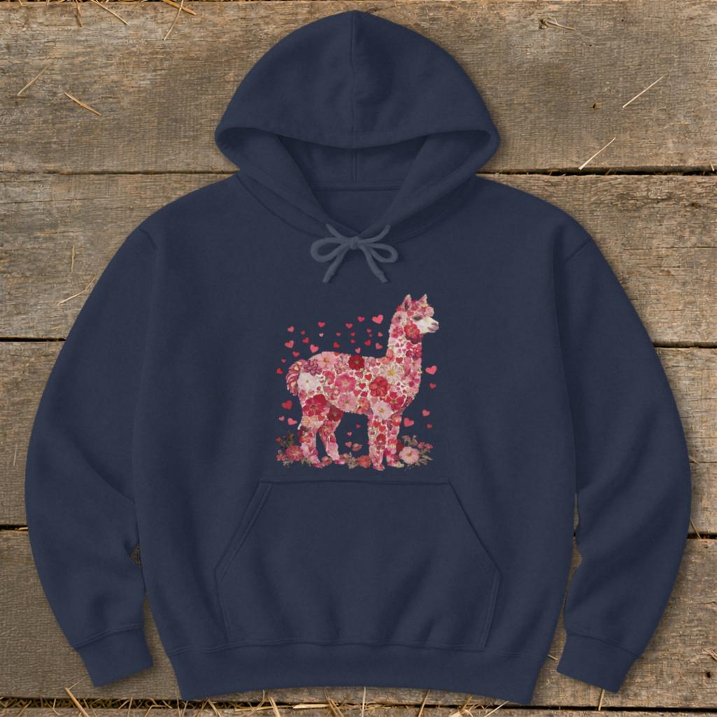 Flowers & Hearts - Alpaca Hoodie