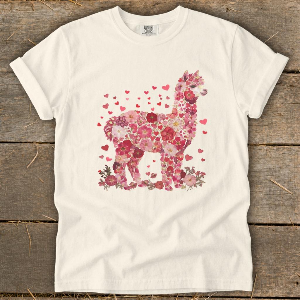 Flowers & Hearts - Alpaca Signature Tee