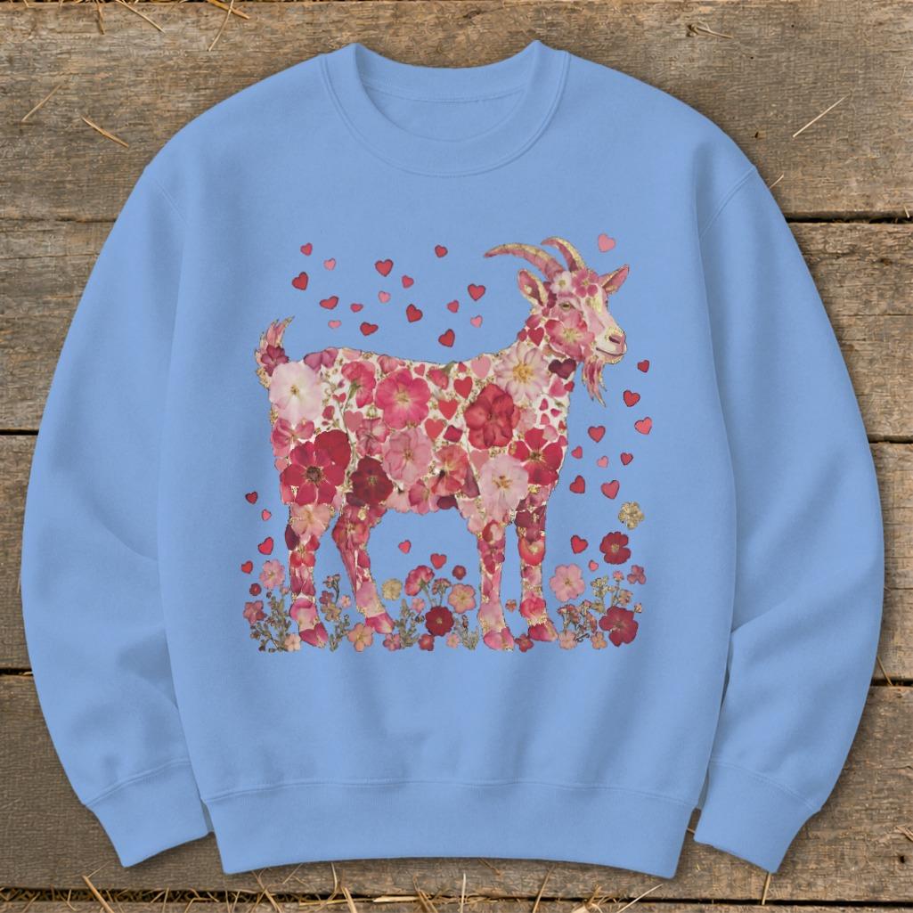 Flowers & Hearts - Goat Sweatshirt