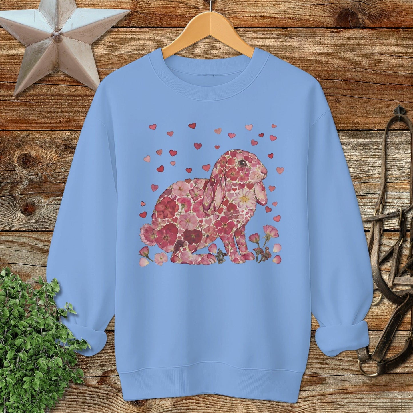 Flowers & Hearts - Lop Rabbit Sweatshirt