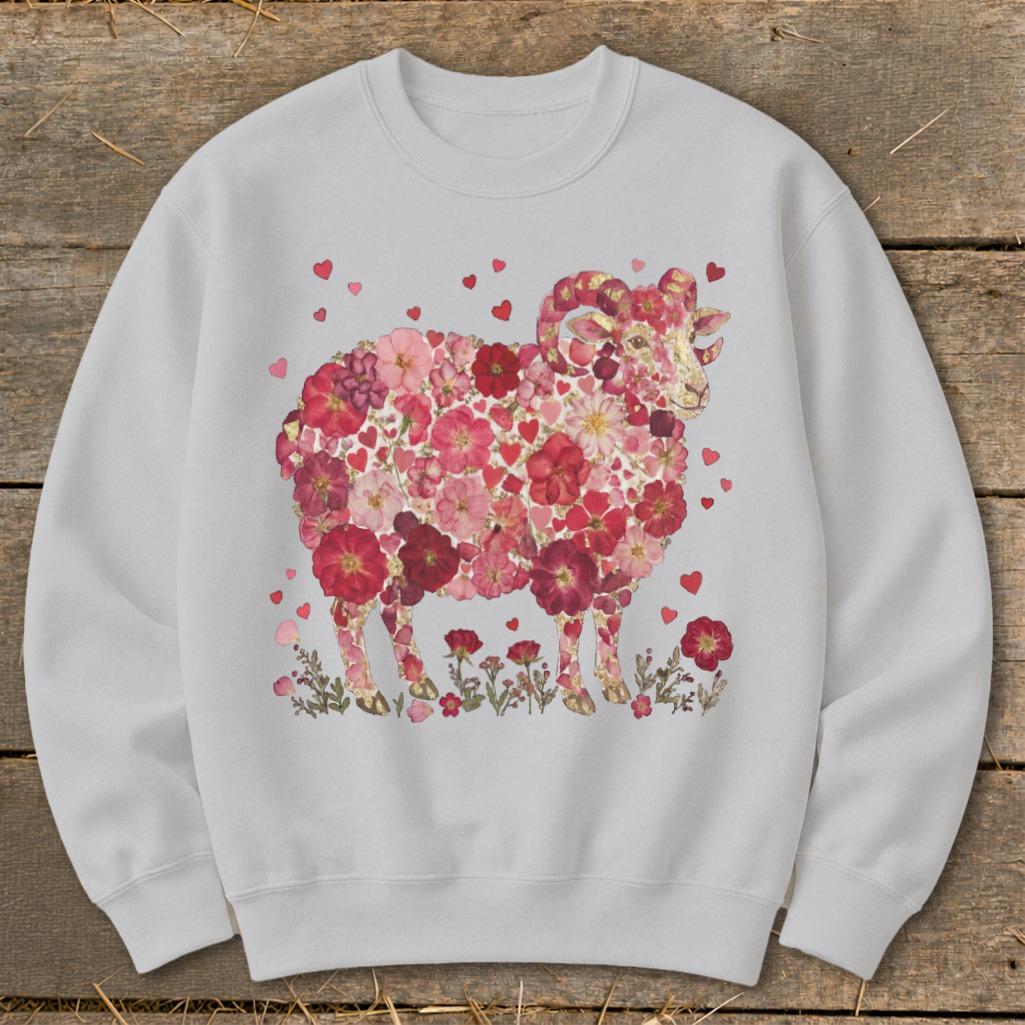 Flowers & Hearts - Ram Sweatshirt