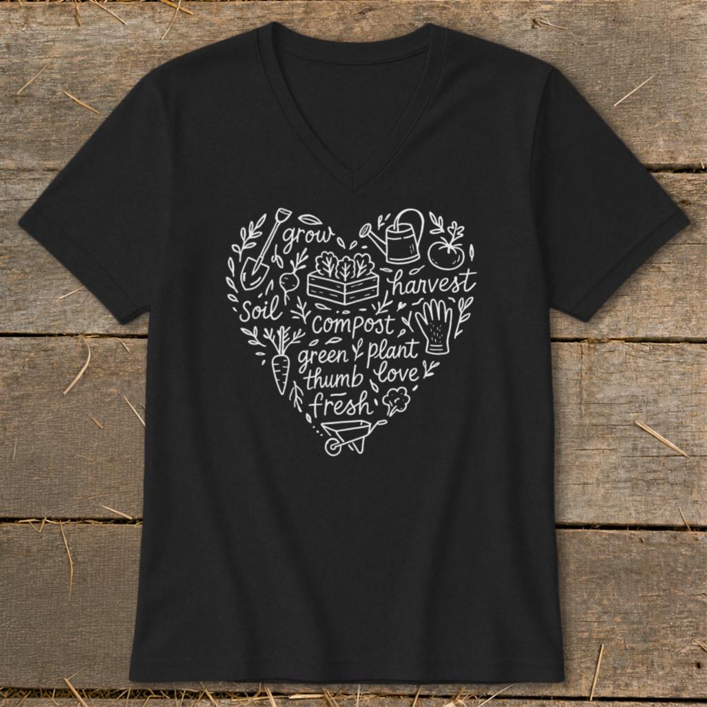 Gardening Heart V-neck