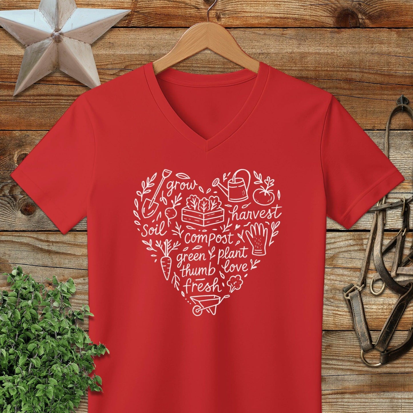 Gardening Heart V-neck