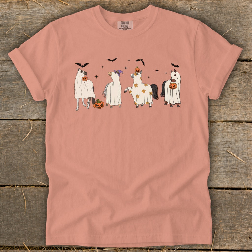 Ghostly Horses Halloween Signature Tee