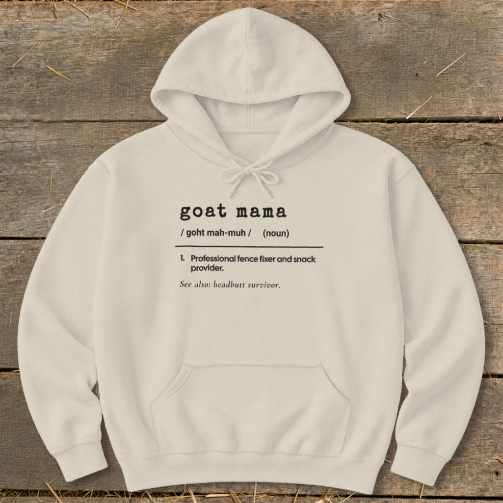 Goat Feather Mama Definition Hoodie
