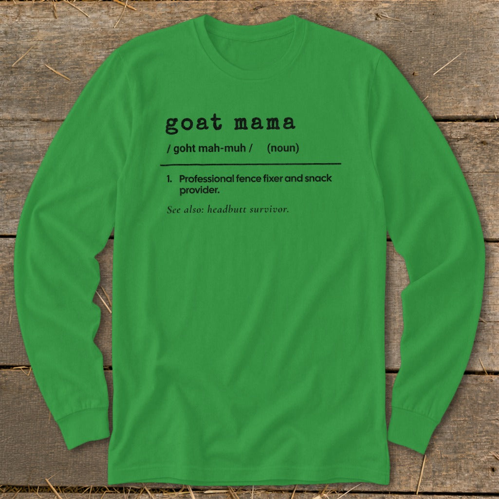 Goat Feather Mama Definition Long Sleeve Tee