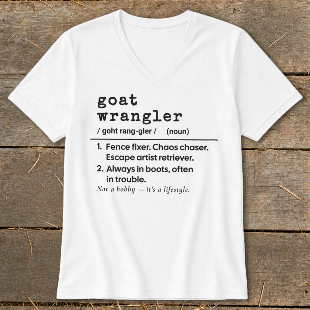 Goat Wrangler Definition V-neck