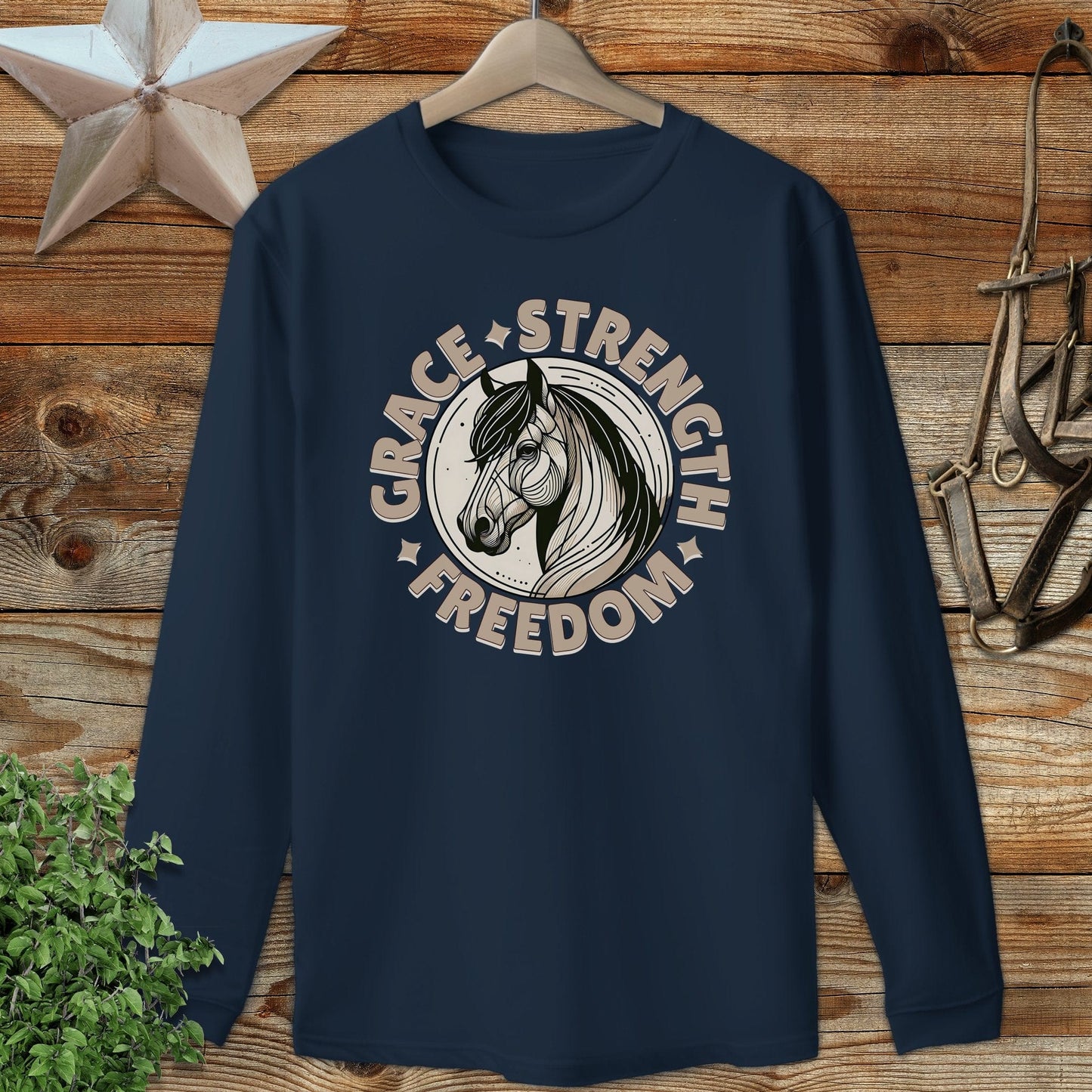 Grace Strength Freedom Long Sleeve Tee