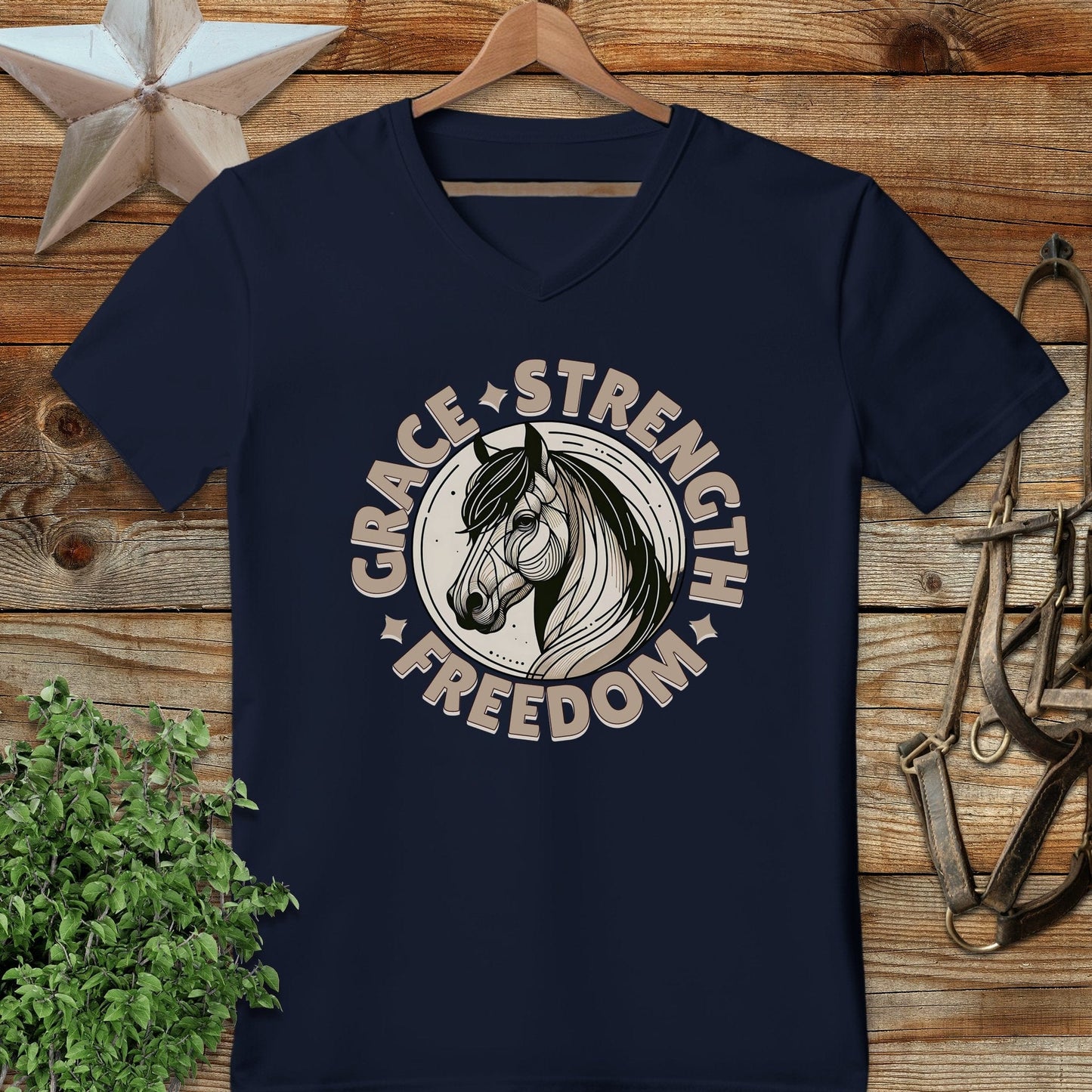 Grace Strength Freedom V-neck