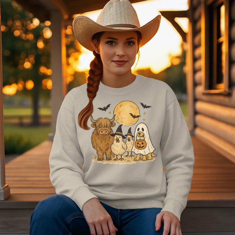 Halloween Farm Friends Sweatshirt