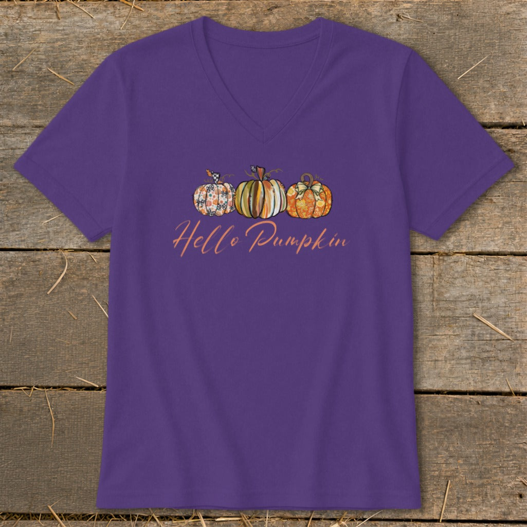 Hello Pumpkin V-neck