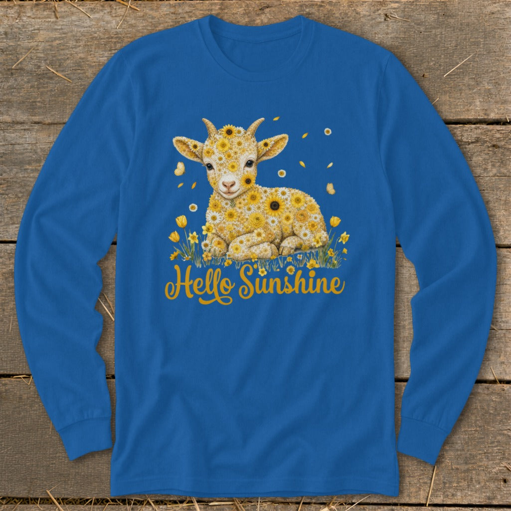 Hello Sunshine Baby Goat Long Sleeve Tee