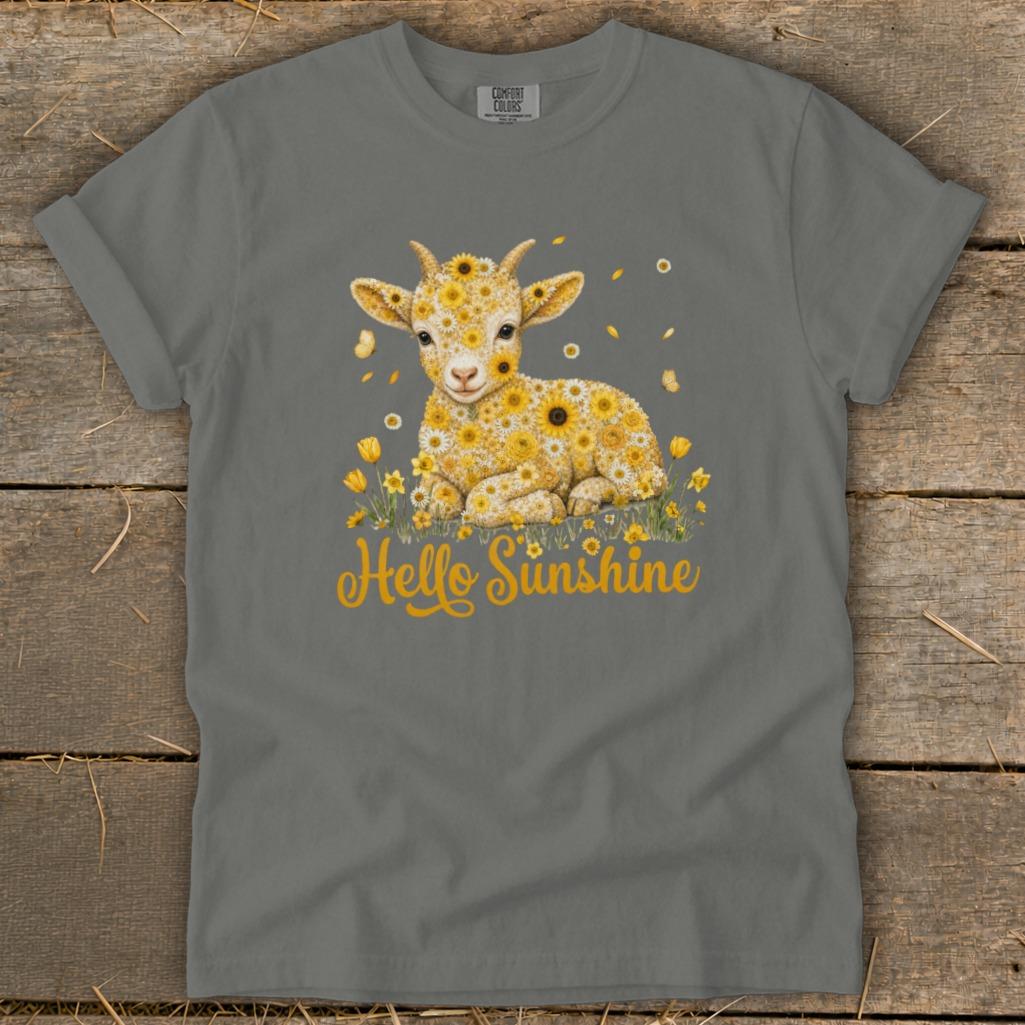 Hello Sunshine Baby Goat Signature Tee