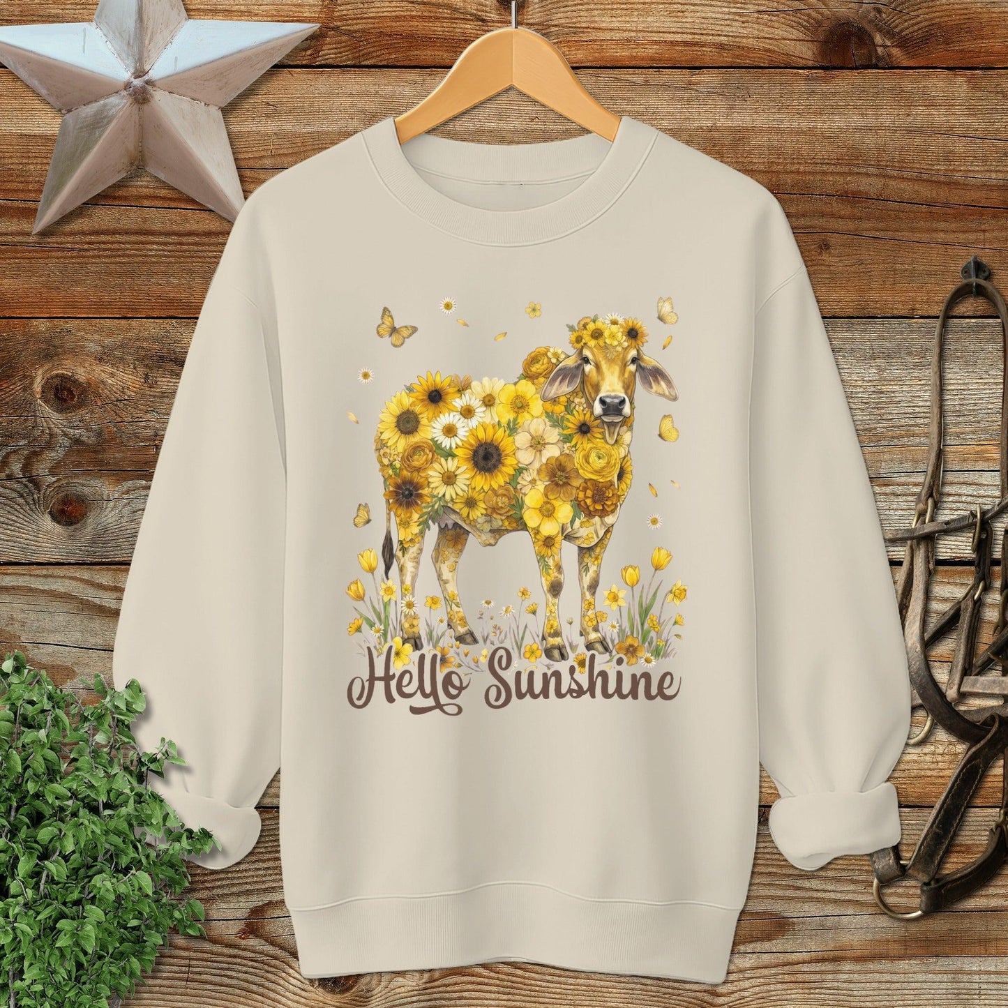 Hello Sunshine Brahma Cow Sweatshirt
