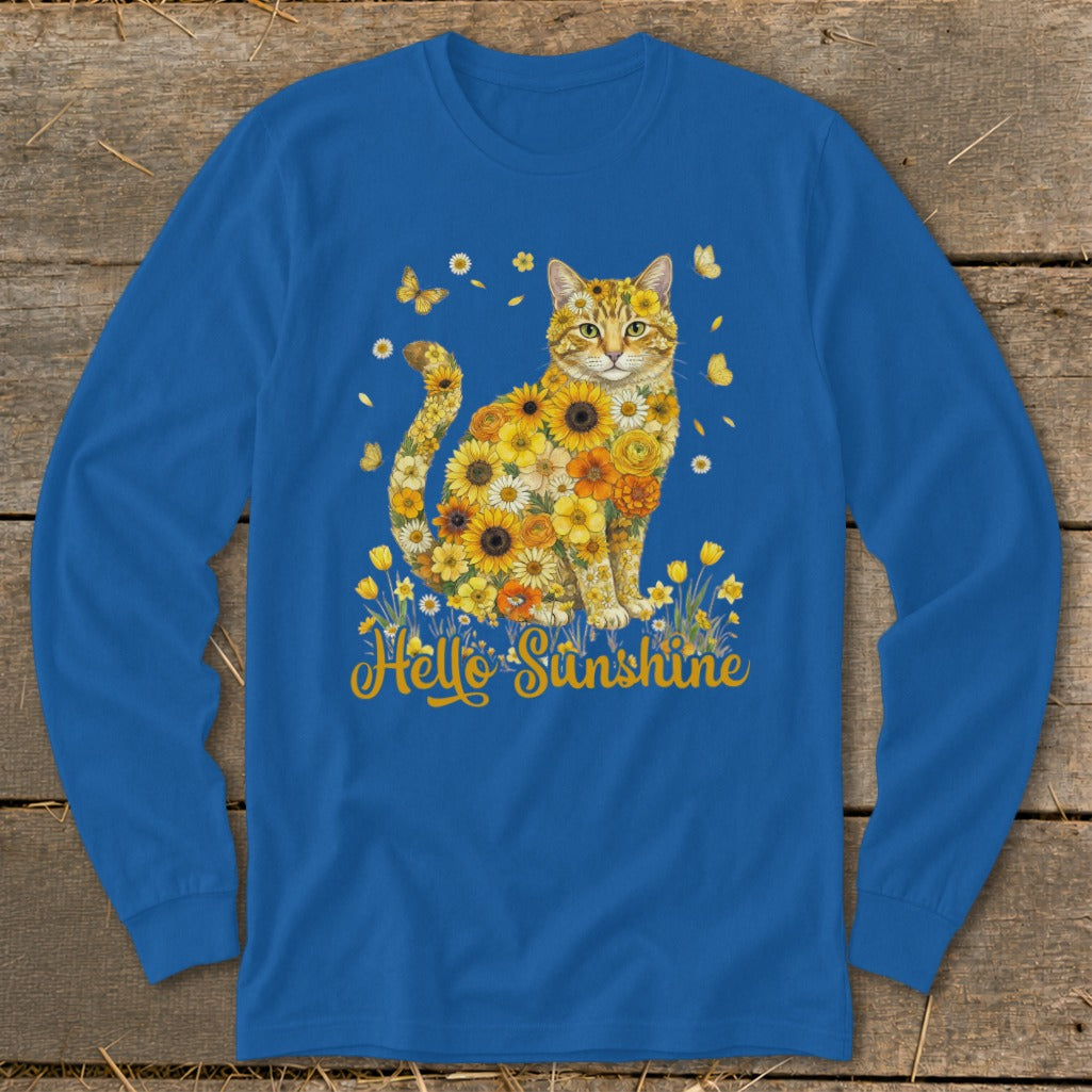 Hello Sunshine Cat Long Sleeve Tee