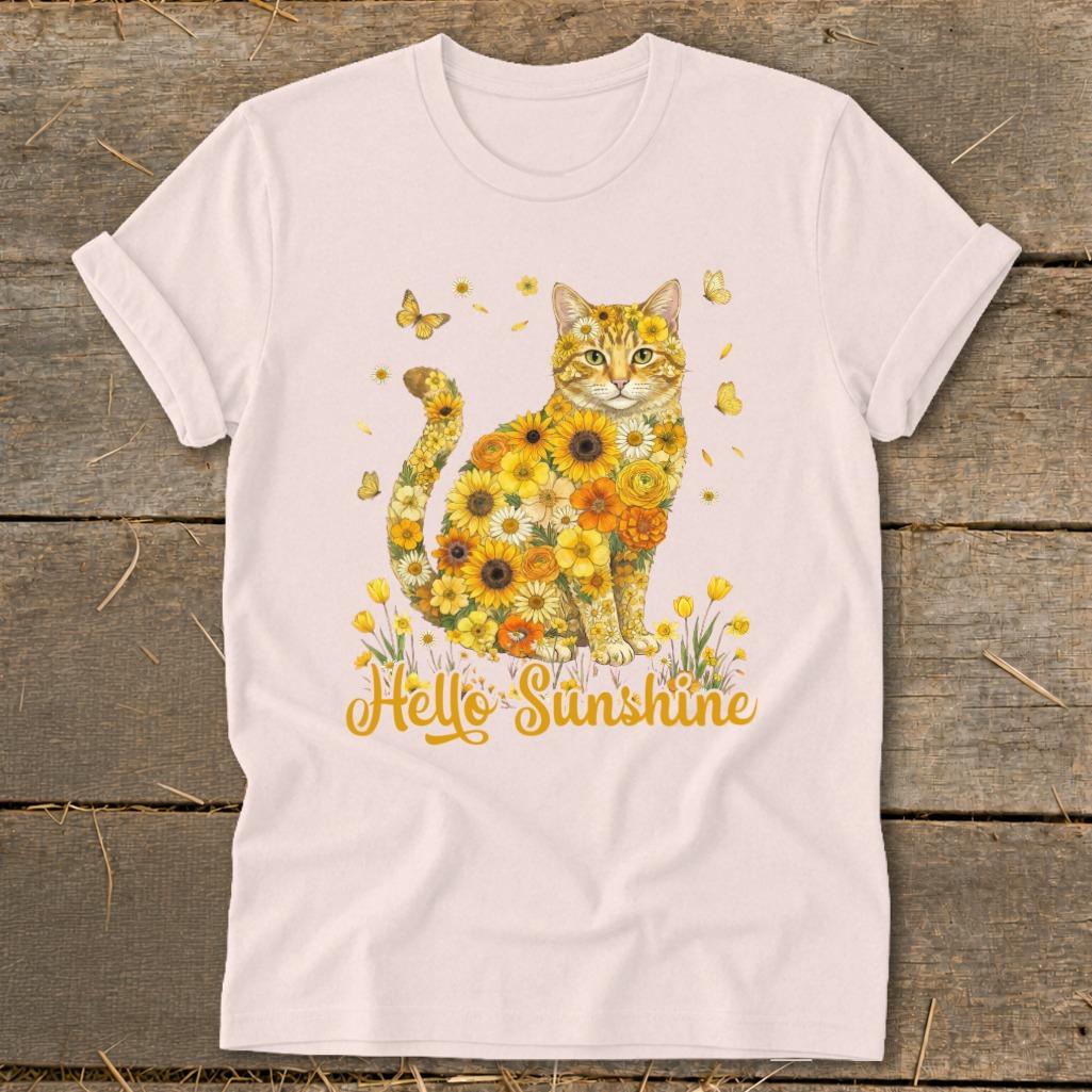 Hello Sunshine Cat Softstyle Tee