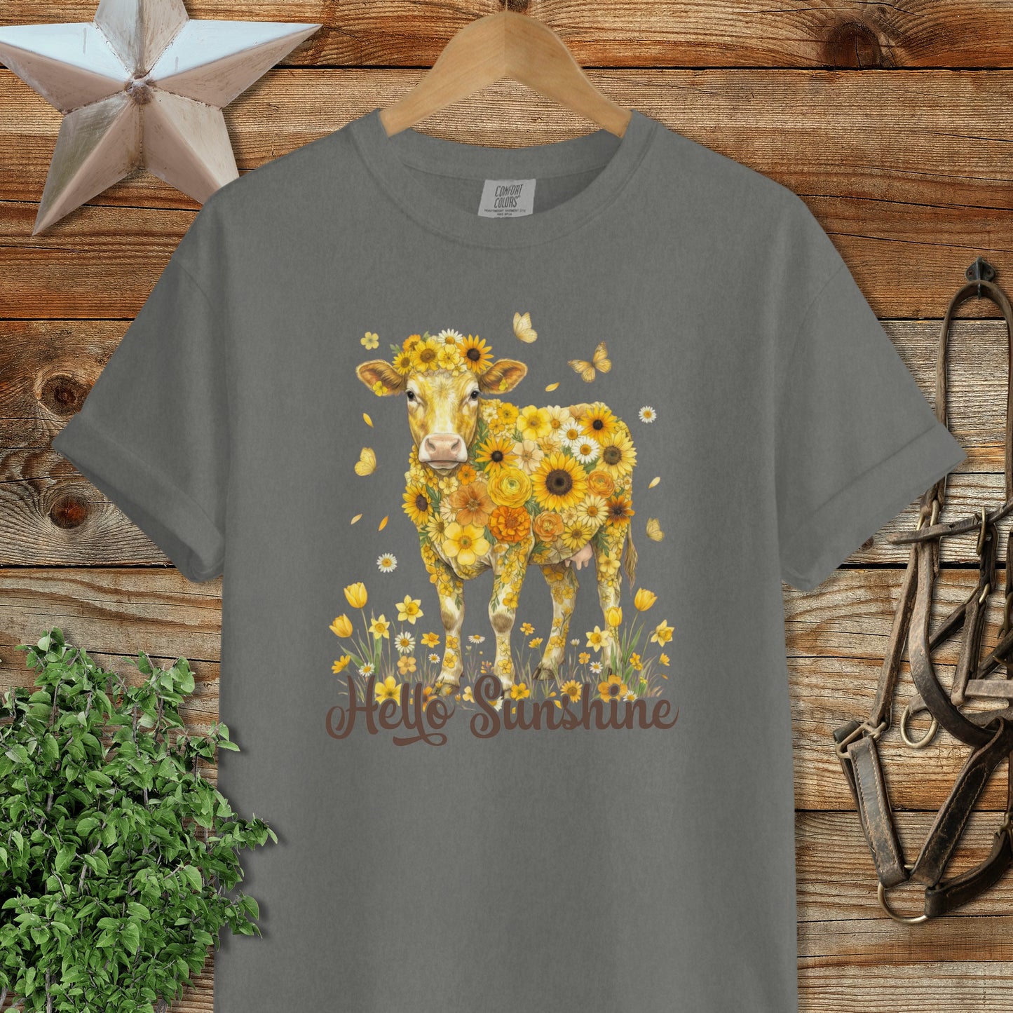 Hello Sunshine Cow Signature Tee