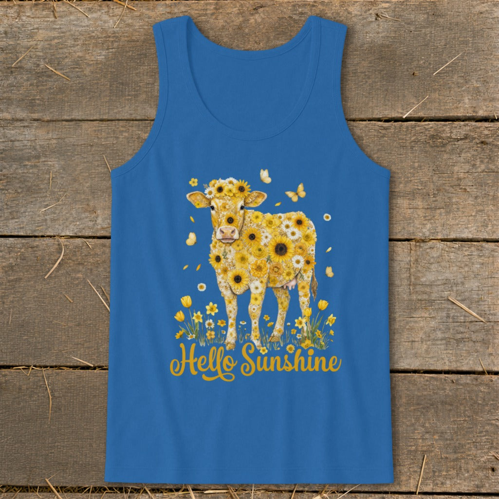 Hello Sunshine Cow Tank Top