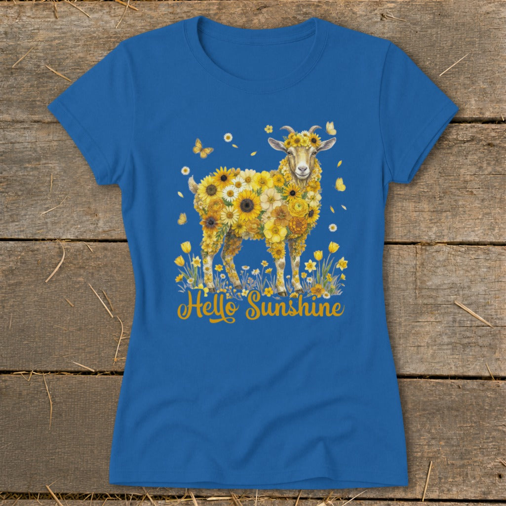 Hello Sunshine Goat Ladies Tee