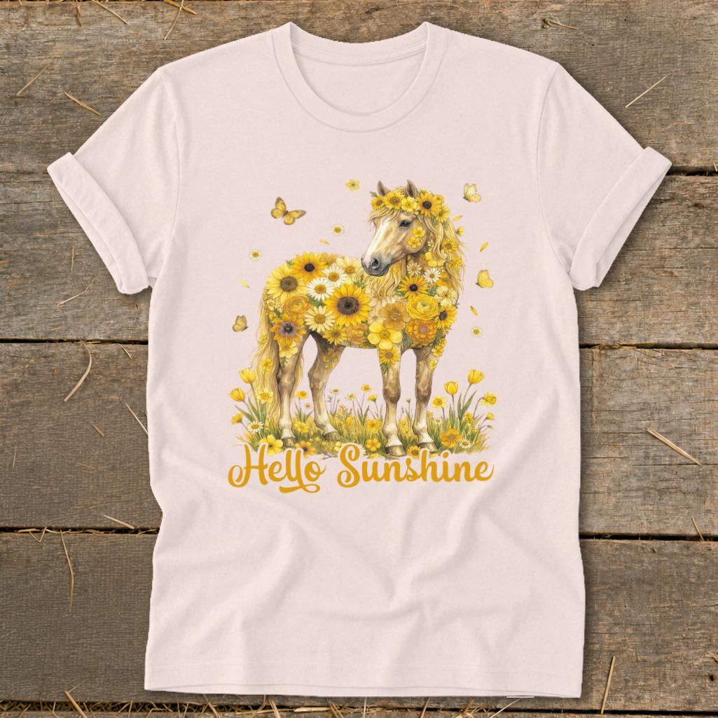 Hello Sunshine Horse Softstyle Tee