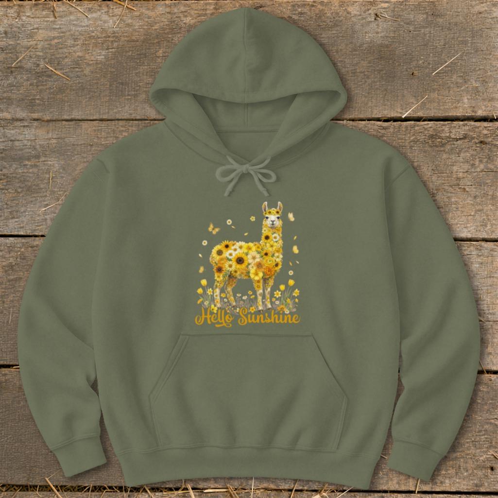 Hello Sunshine Llama Hoodie