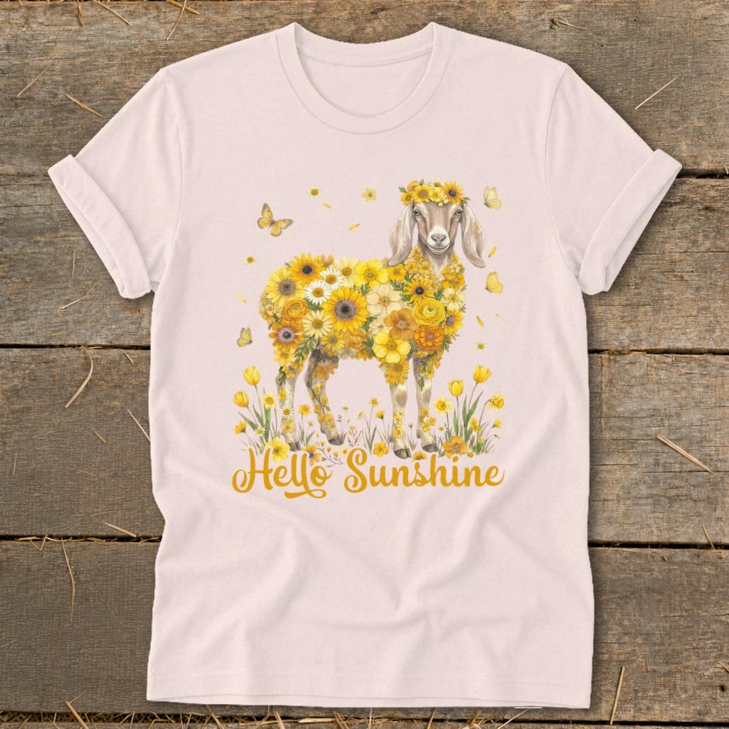Hello Sunshine Nubian Goat Softstyle Tee