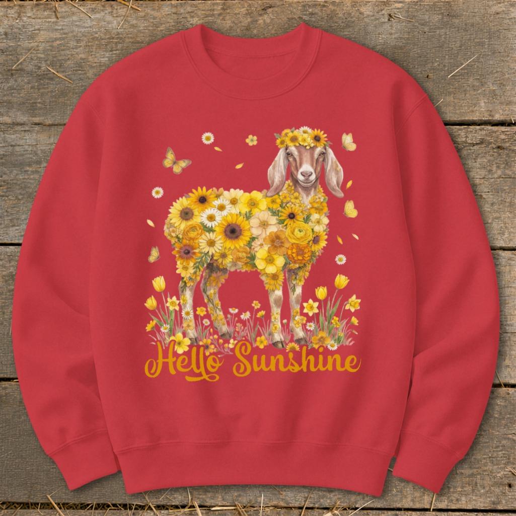 Hello Sunshine Nubian Goat Sweatshirt